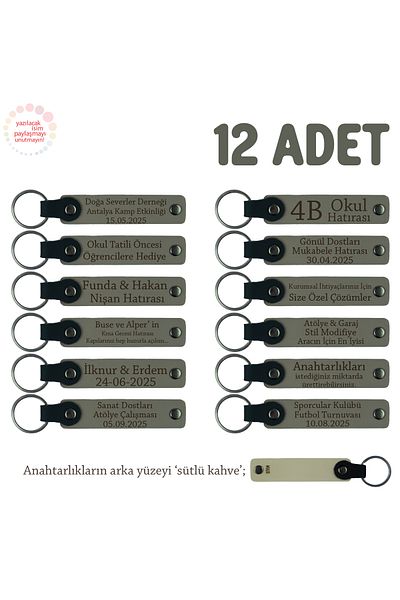 Miaju Ash Gray & Milk Coffee, a Meaningful Graduation Souvenir for High School Classes Set of 12, Memory Keychain