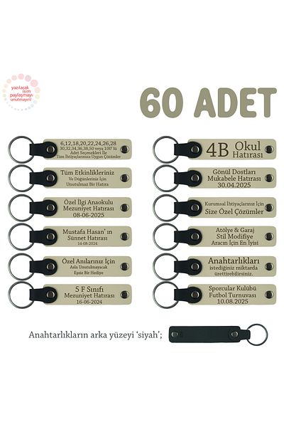 miawiki Alternative Promotional Keychain, Set of 60, Milk Coffee & Black, Special Production for Companies