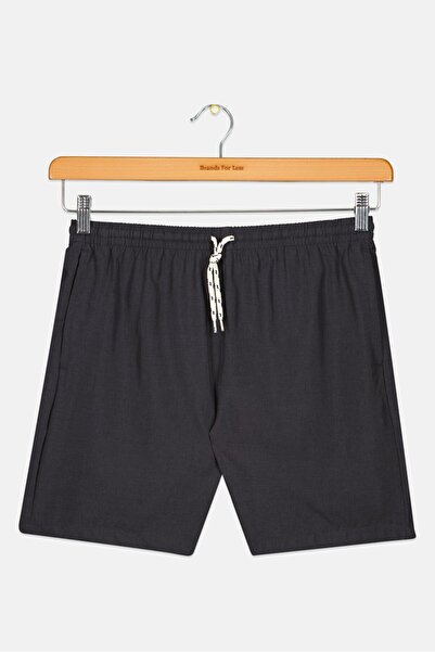 Class Club Kids Boy Drawstring Plain Shorts, Black