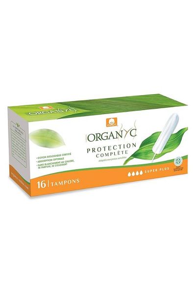 Organyc Tampons for Very Strong Days - 6 Packs of 16 (Total 96 Pieces)