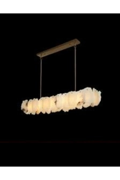 Cristalin Aydınlatma Lüx Mermer Sarkıt Yemek Masası Avize