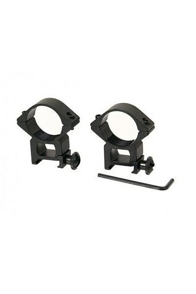 Depox Airsoft Scope Mount Rings, 22 Mm, Metal, Black