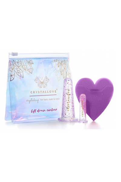 CRYSTAL LOVE CRYSTALLOVE Set de ventuze faciale din cristal - set de 2 ventuz...