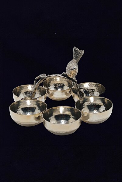 Ayşegül Yıldırım Old New ALBA Gümüş Kaplama Oval Servis ve Sunum Tepsisi