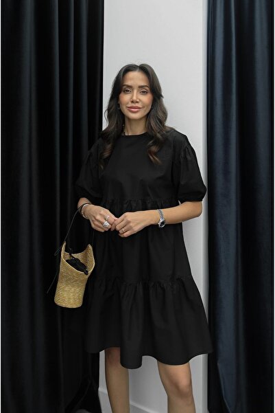 Havoş Μαύρο φόρεμα με μανίκια με μπαλόνι