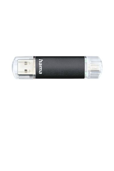 Hama Hama Laeta Twin USB memory stick, 32 GB (Black)
