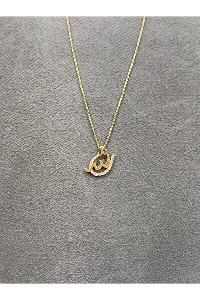 ARSLANTAŞ 1989 14 Ayar Altın Allah Yazılı Kolye