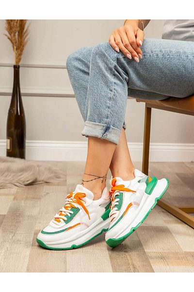 trender White-Green Women's Sneaker Sp160