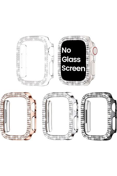 AWH 4-Pack Bling Bumper Case for Apple Watch 42mm, Glitter Diamond Cover for Women iWatch Series 10