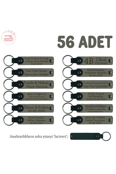 Miaju Ash Grey & Navy Blue, Suitable for Your Corporate Identity, Customized Gift Keychain Set of 56 for Your Customers