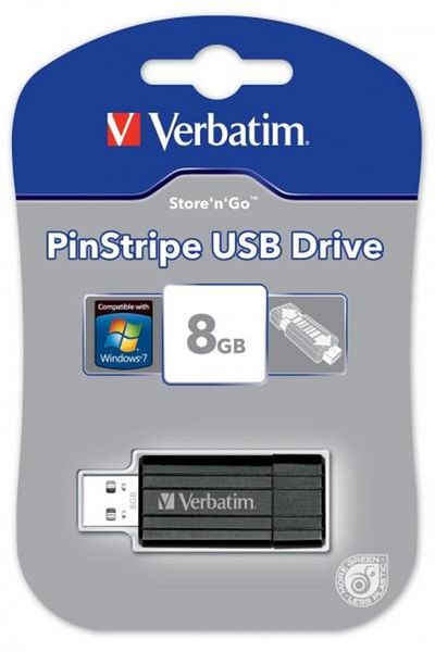 Verbatim Stick USB Verbatim Store n Go PinStripe 8GB (Negru)