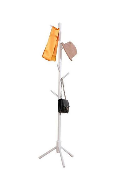 COOYA Free Standing Coat Rack with 8 Hooks,Wooden Coat and Hat Rack Organizer,for Hanging Clothes,Handbags