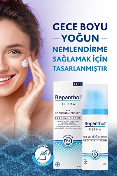 Bepanthol Derma Yoğun Nemlendirici Gece Yüz Bakım Kremi 50ml