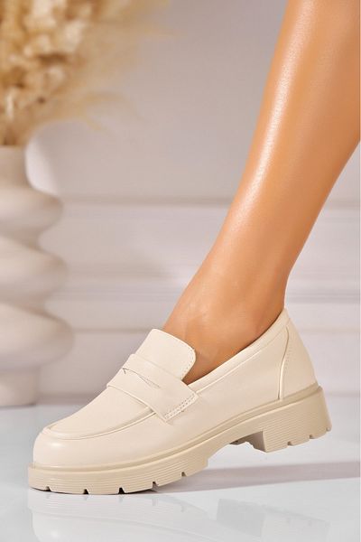 Joana Women's casual shoes Beige made of Seena Eco-leather