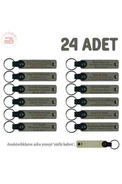 Miaju Furry Gray & Milk Brown Souvenir Keychain Set of 24