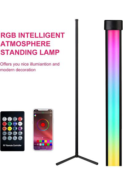 COOYA RGB Corner Floor Lamp, 3 Controlling Modes, for Bedroom, Living Room, Party, Home Daily Use