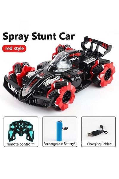 COOYA 2.4G 4WD, Lateral Drift Special Effects Spray, Remote Control Car Red 25*14*8 cm