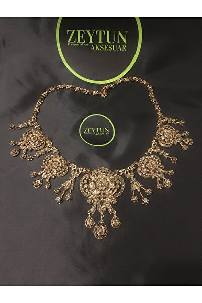 ZEYTUN AKSESUAR ELMAS MONTÜRLÜ GERDANLIK