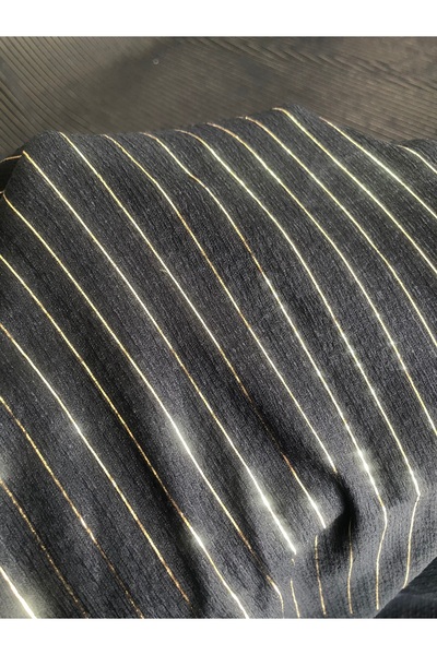 KumaşEvi Елегантна та легка 160 см чорна тканина з бурмунком Літня