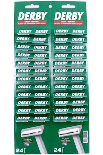 Derby Single Blade 48 Piece Color Card Disposable Razor