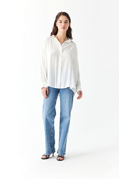 Mudo Oversize Textured Casual Shirt