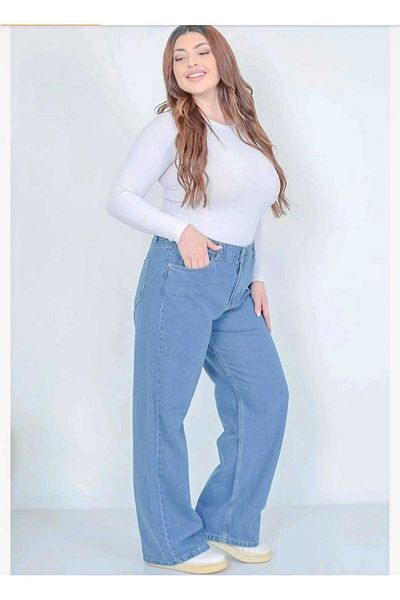 TRENDNATUREL Pantaloni largi Palazzo din lycra cu talie extra super înaltă Ramrod
