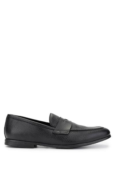 Tamer Tanca Men's Genuine Leather Black Leather Loafer Shoes