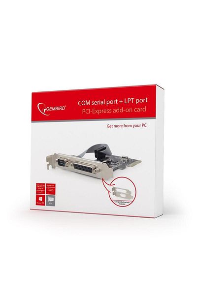 Gembird Adaptor Gembird PEX-COMLPT-01, PCI-Express - 1 x IEEE 1284 / 1 x RS-232