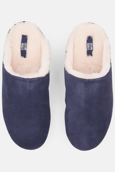Fitflop Women Chrissie Shearling Slip On Lounge Slippers, navy