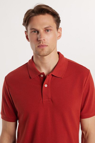 Tudors Ανδρικό T-Shirt Slim Fit Slim Fit 100% βαμβακερό πλακάκι με γιακά πόλο