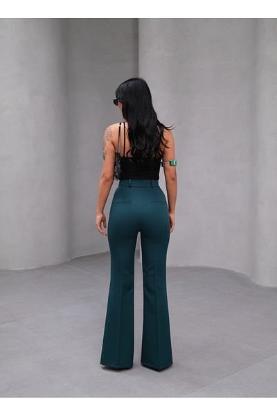 OUZ Fashion Women's High Waist Spanish Leg Trousers