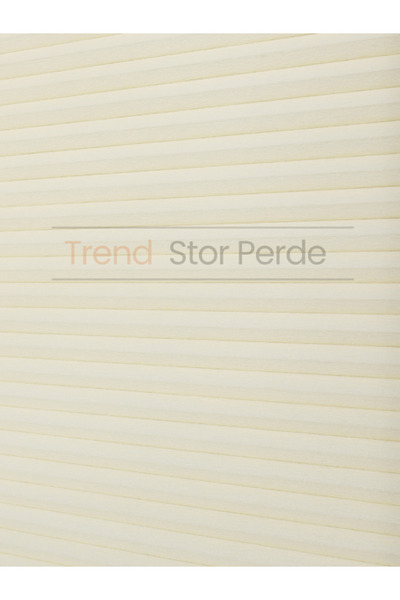 TREND STOR PERDE Yapıştırma Sistem Krem HoneyComb Plise %100 Isı Ve Işık Geçirmez Katlanır Cam Balkon Perdesi