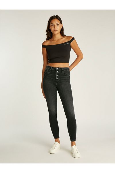 Calvin Klein Women Denim Black High Rise Super Skinny Jeans