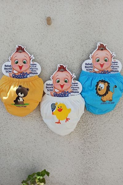 bonbonetti chocolate baby&kids Patterned Patterned 3-Piece Training Panties Leak Proof Toilet Training