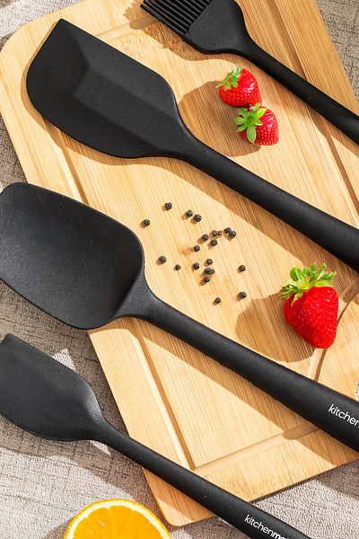 Perotti 15675 Kitchenmate Juan Black 6 Piece Silicone Spatula Set