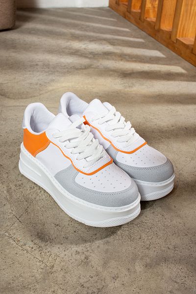 İmerShoes Tenis alb - Pantofi sport casual pentru femei, ușoare și cu talpă groasă 451