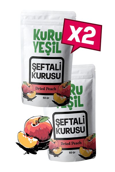 Kuru Yeşil Peach Dried - Dried Peach - Dried Fruit - Dried Fruit - 2 X 50 Gr
