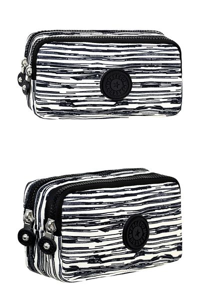 Çantaland Crinkle Fabric Double Compartment Pencil Holder Pencil Case