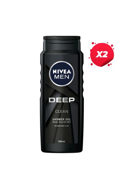 NIVEA X2 - NIVEA GEL DUS 500ML MEN DEEP