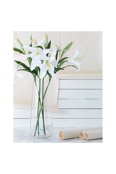 IKEA SMYCKA Artificial Lily Flower White, 85 cm | IKEA | Realistic & Bendable Stem