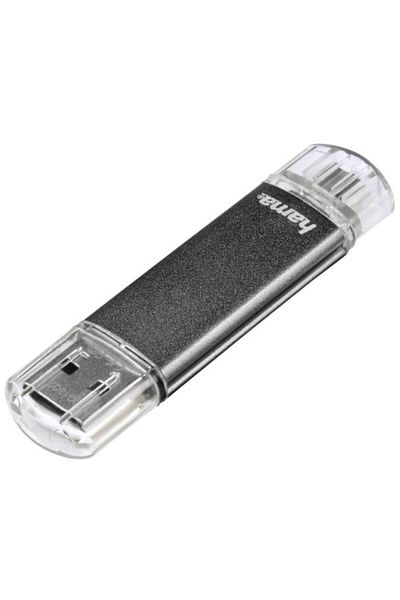 Hama Stick USB Hama Laeta Twin 114872, 128 GB, USB 2.0/microUSB (Gri)