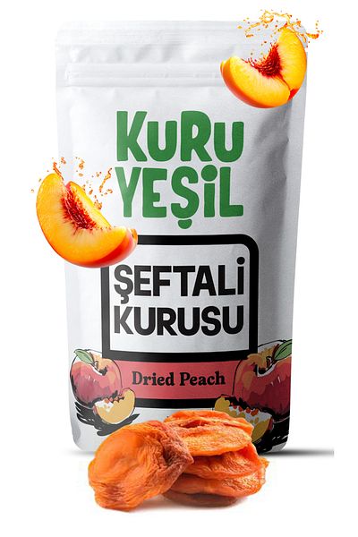 Kuru Yeşil Natural Dried Peaches - 50 Gr Without Additions, Dried Fruits and Sugar