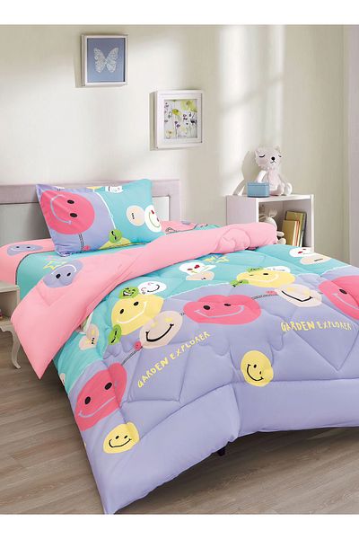 Generic 3 Piece Single Crib Bedding Set, Lightweight Comforter, Suitable for All Seasons G4