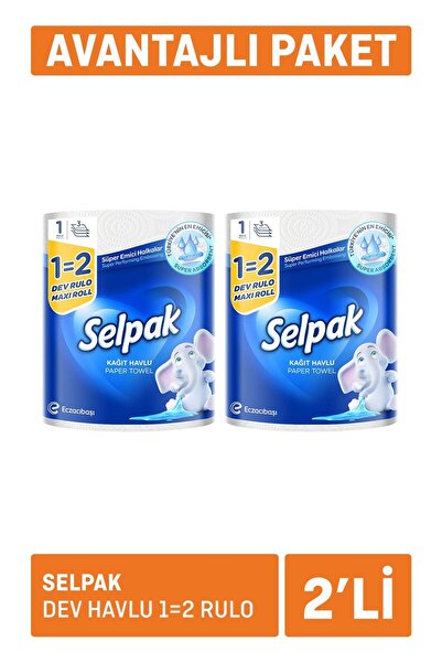 Selpak Dev Rulo 1=2 Kağıt Havlu x12 Adet