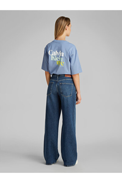 Calvin Klein Women Tinted Horseshoe The Wide Leg Tinted Jeans