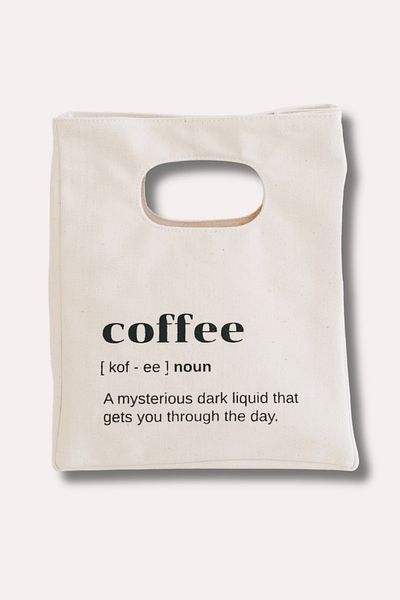 Milky Way Design 100% Cotton Mini Canvas "Coffee" Tote Bag / Tote Bag / Food Carrying Bag