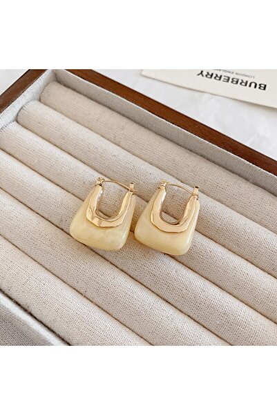 Choice milky white Green Pink Transparent Resin Earrings For Women Girls Geometric Irregular Stud Earrings