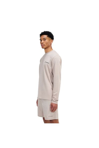 Berghaus Мъжка тениска с грайфлауърд и дълга прическа, LTGRY/LTGRY