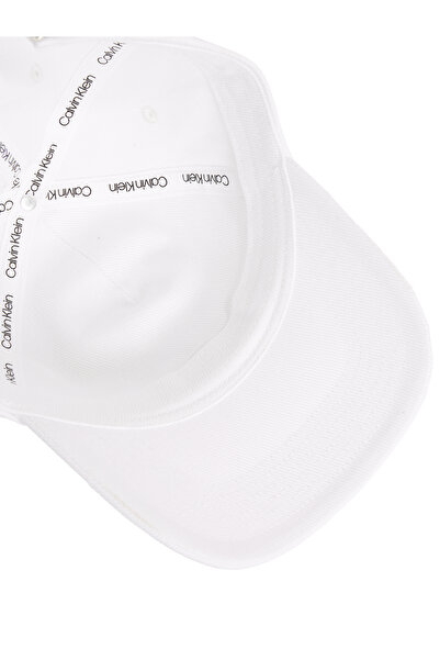 Calvin Klein Calvin Klein White Printed Monologo Cap