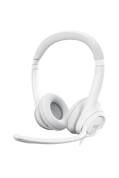 logitech Logitech H390 Stereo Headset, USB, Microphone (White)